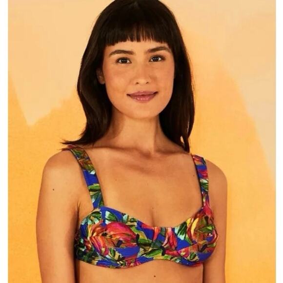 Farm Rio Banana Mix Bikini Set S Top M Bottom Tropical Print Colorful NEW/NWT - Picture 3 of 16